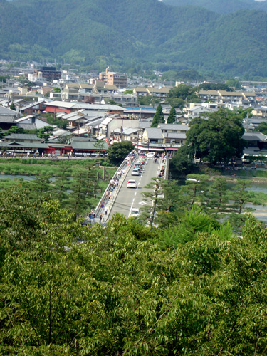 法輪寺から渡月橋