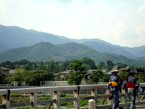 渡月橋から鳥居形