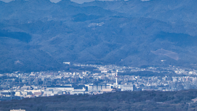 井手の万灯呂山で五山送り火